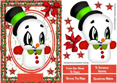 Lovely Cute Snowman.