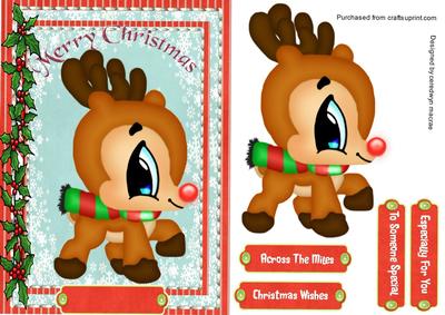 Lovely Cute Christmas Reindeer