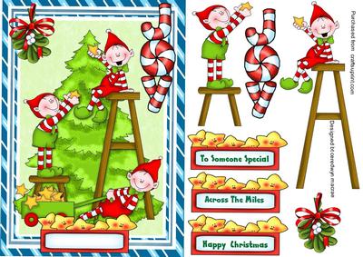 The Elves Decorating the Christmas Tree 