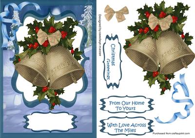 Beautiful Christmas Bells and Holly