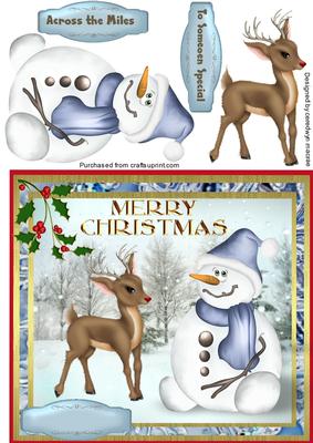 Lovely Snowman and Reindeer.