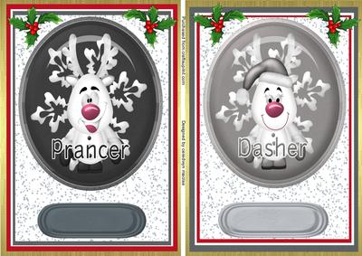 Lovely Toppers of Prancer and Dasher .