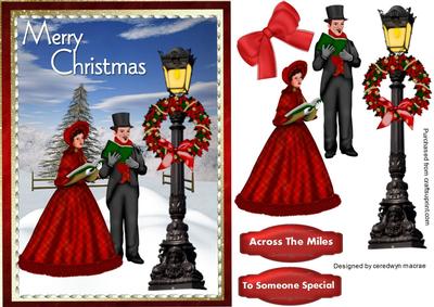 Lovely Carolers in the Snow .