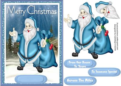 Lovely Santa Clause in Blue .