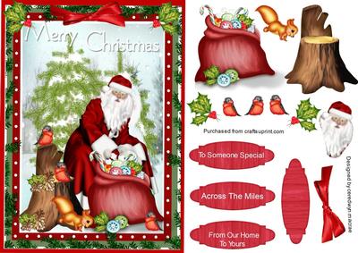 Santa in the Woods on Christmas Day
