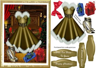 Lovely Gold Party Dress and Naomie Shoes