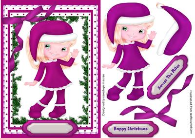 Little Anabell Ready for Christmas ( Purple ) E )