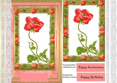 Beautiful Poppy Topper and Lace