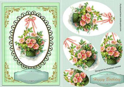 Beautiful Basket of Flowers in Pyramarge