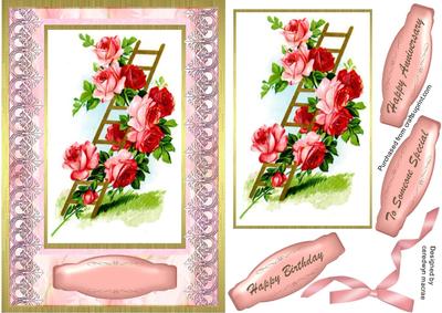 Lovely Roses on a Ladder.