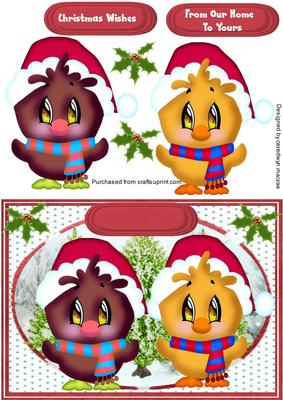 Two Little Christmas Ducky Friends .