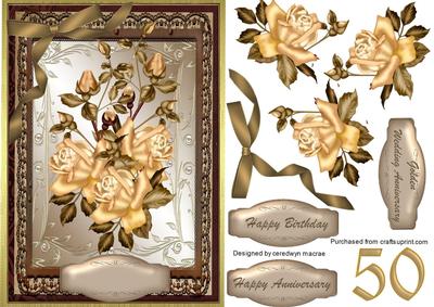 Beautiful Golden Anniversary /birthday 