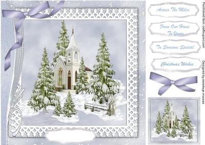 Beautiful Church in the Snow.