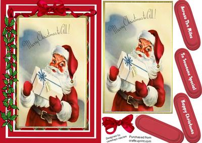 Santa Saying Merry Christmas to All