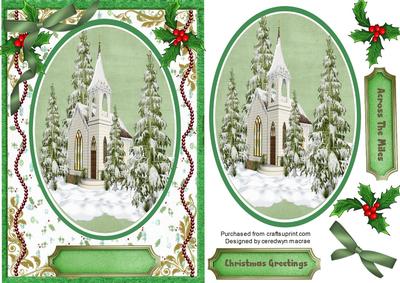 A5 Lovely Christmas Church 