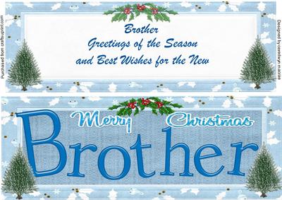 D.l Merry Christmas Brother Card and Incert