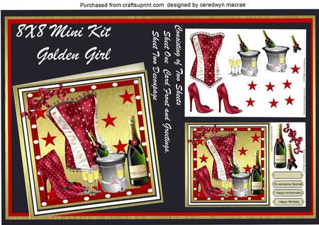 Golden Girl Birthday 8x8 Mini Kit