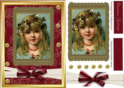 Beautiful Vintage Christmas Girl.