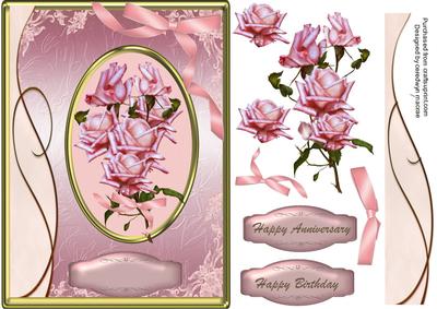 Beautiful Cameo Roses in a Gold Frame