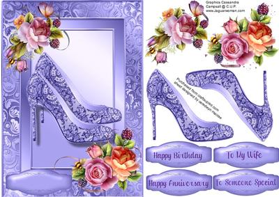 Lovely English Roses with Lace Shoes 