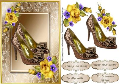 Lovely Yellow Roses and Shoes