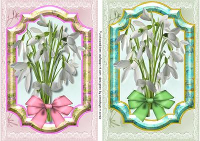 Two Lovely Snowdrop Toppers 