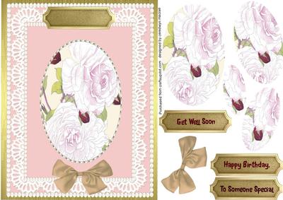Lovely Pink Roses and Pearls ( Piramid )