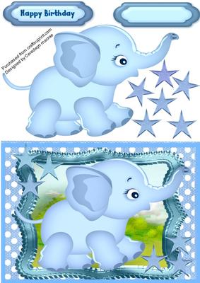 For Little Tots Birthday ,( Blue )