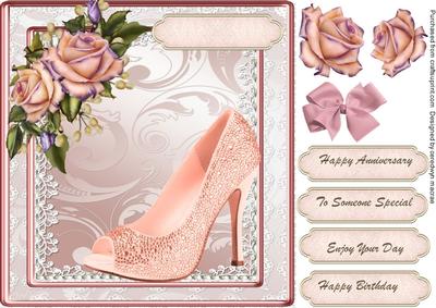Lovely Shoe and Cream Roses
