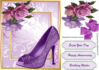 Lovely Lilac Shoe and Roses.