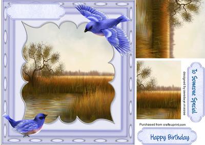Bluebirds in the Tall Reeds.