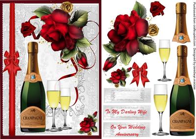 A5 Beautiful Red Rose Occasions Card 