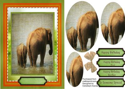 Mother and Baby Elephant . ( Pyramid)