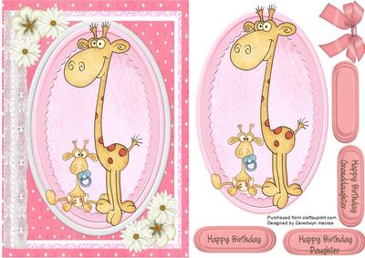 Giraffe and Baby 
