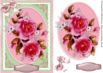 Lovely Roses on a Pearl Frame 