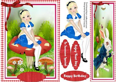 Lovely Alice Card and Bookmarker