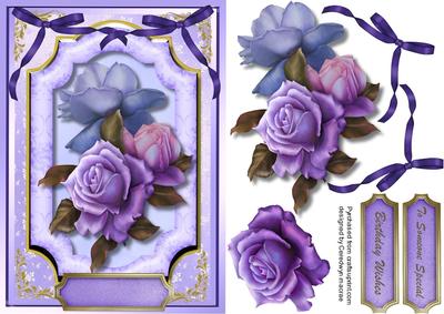 Lovely Bella Roses in Ornate Frame 