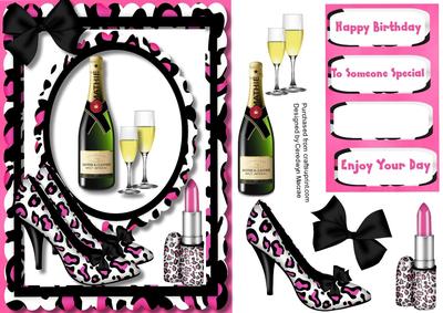 Lovely Hot Pink Shoes , Makeup and Bubbly 