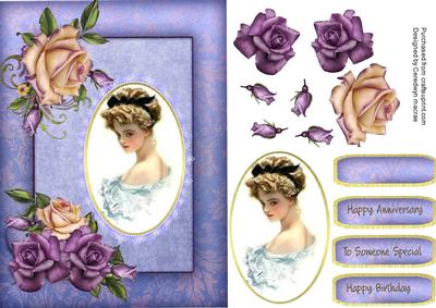 Lovely Vintage Lady on Lace