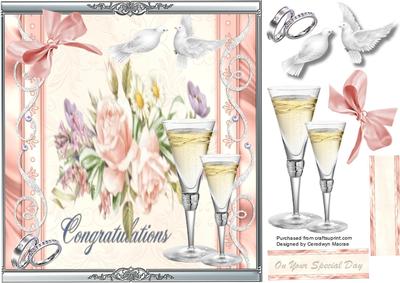 Beautiful Anniversary / Wedding Card or Engagement Card