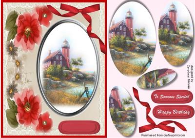 Beautiful Lighthouse and Poppys ( Pyramid )
