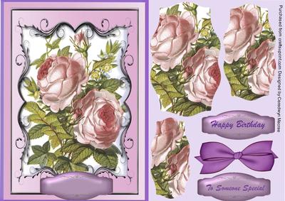 Beautiful Pink Rose and Myrtle ( Pyramide )