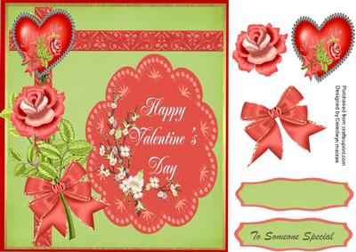 Lovely Heart and Roses Valentine 