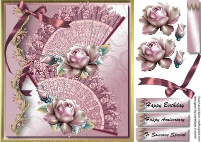 Lovely Pink Fqans and Roses 