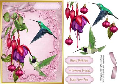 Lovely Fushias and Humming Birds