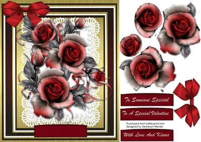 Lovely Dread Roses on Lace .