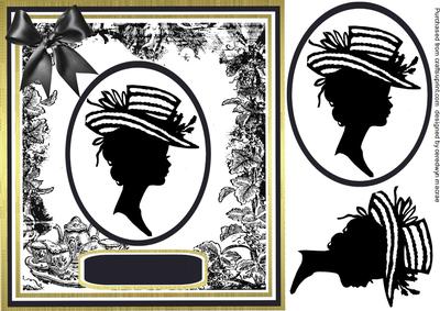 Lovely Silhouette Lady in Monochrome