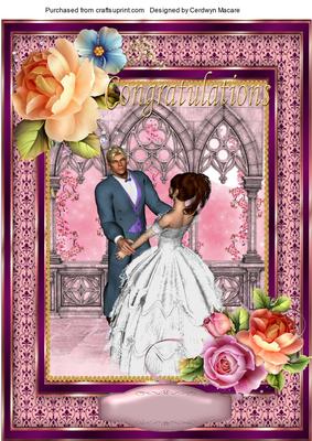 Bride and Groom with English Roses