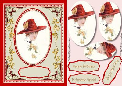 Beautiful Red Hat Lady
