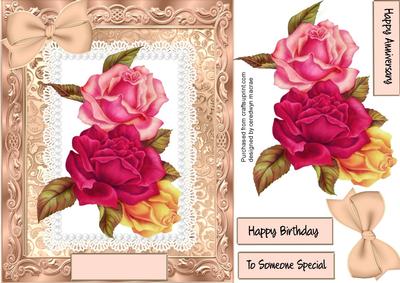 Beautiful Roses on a Gilted Frame